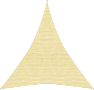 vidaXL Triangular Shade Sail Beige 4x5x5m 160gr/m²