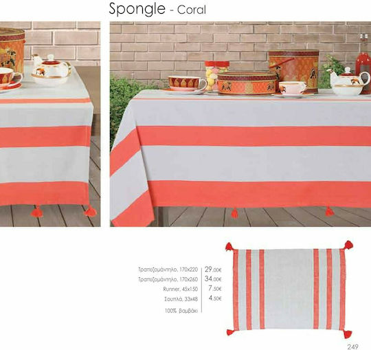 Nef-Nef Homeware Spongle Platzdeckchen Stoff Orange 48x33cm 1Stück