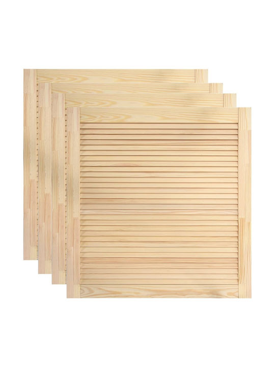 vidaXL Rechteckig Bücherregal Tür aus Massivholz in Beige Farbe 61.5x59.4cm 151123 4Stück