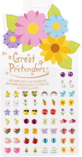 Great Pretenders Flower Stickers for the Ear 30 Pairs Kids Toy Jewels