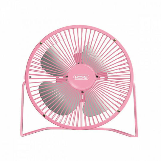 Hoomei USB Portable Fan 13cm 3Watt Pink