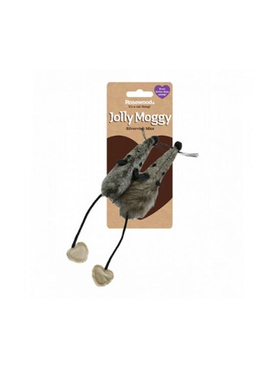 Rosewood Jolly Moggy Silverline Mice Cat Toy Mouse 2pcs