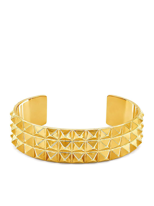 Rebecca Rebel Damen Armband Handschellen aus Stahl Vergoldet