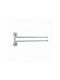 17751 Double Wall-Mounted Bathroom Rail Silver