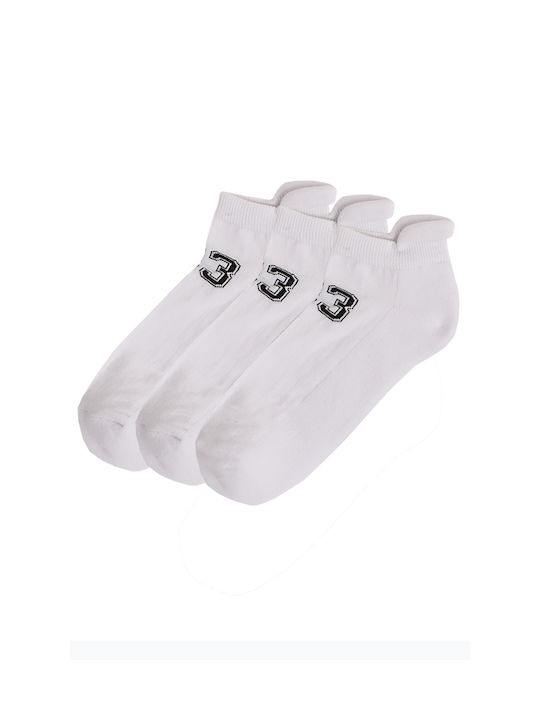 ME-WE Ανδρικές Μονόχρωμες Κάλτσες Λευκές 3Pack