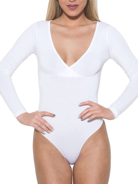 Apple Boxer Lingerie Wrap Long Sleeve Bodysuit ...
