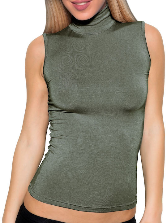 Apple Boxer Αμάνικο Olive Γυναικείο Φανελάκι Ζι...