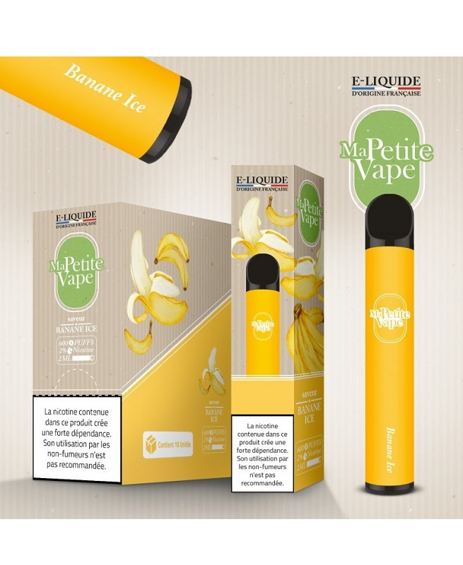 Petite Vape ELiquide Banana Ice Disposable Pen Kit 2ml με Ενσωματωμένη