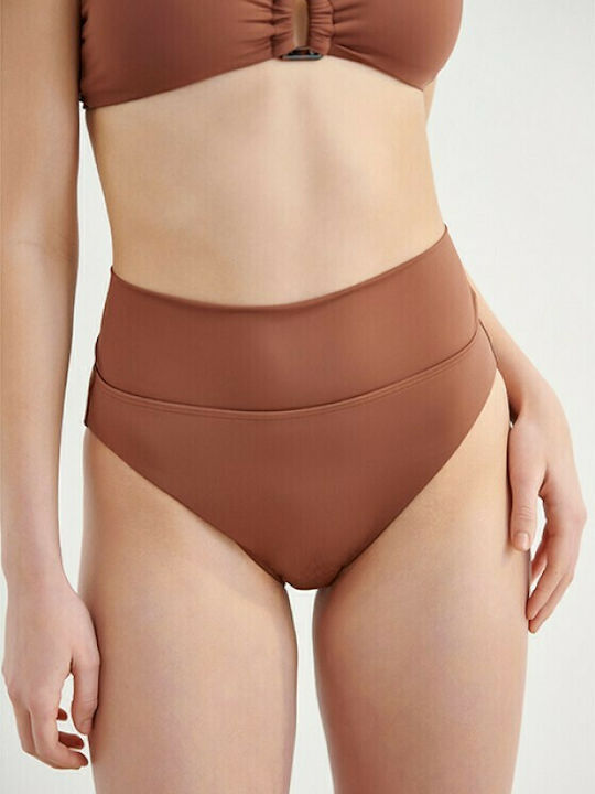 Blu4u Bikini Slip High Waist Brown