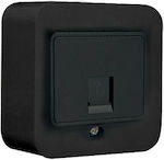 Lineme External Single Telephone Socket Black 50-00315-2