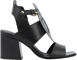 Sisley Leather Sandals Black