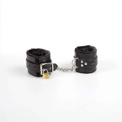 Secretplay BDSM Playing Kinky Χειροπέδες Black Bondage Handcuffs σε Μαύρο Χρώμα