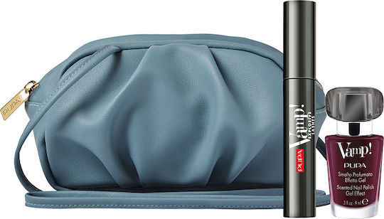 Pupa Vamp! Σετ Μακιγιάζ για τα Μάτια με Νεσεσέρ & Scented Nail Polish Gel Explosive Lashes Black 3τμχ