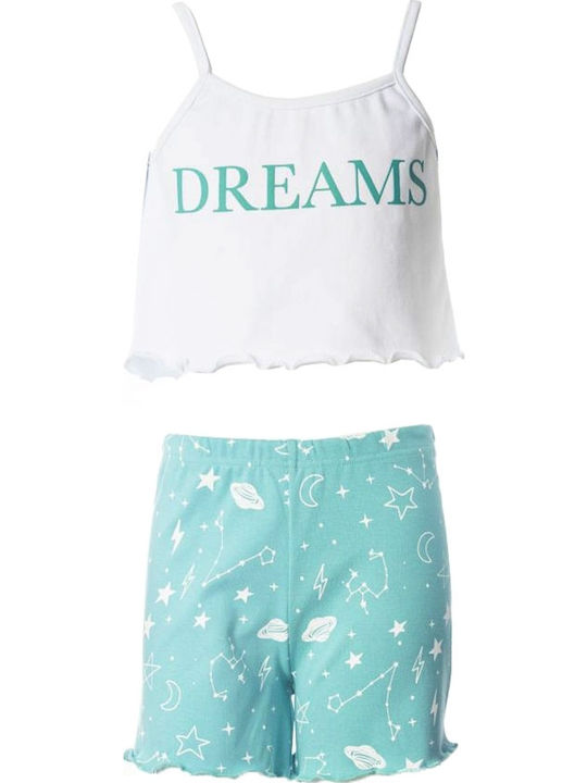 Joyce Kinder Schlafanzug Sommerlich Weiß Dreams
