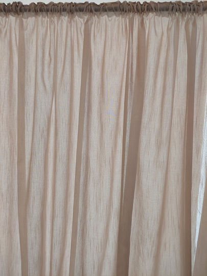 Palatex Vorhang mit Bleistiftfalten Tan 270x290cm