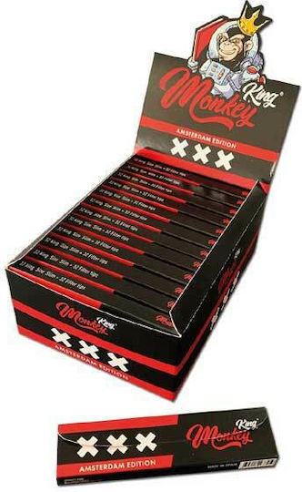 Monkey King Amsterdam Χαρτάκια Στριφτού Τσιγάρου Slim King Size με Τζιβάνες 32 φύλλα 1τμχ