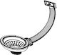 Pyramis Ανοξείδωτη Βαλβίδα Ντουζιέρας με Υπερχείλιση και Έξοδο 92χιλ. Ασημί