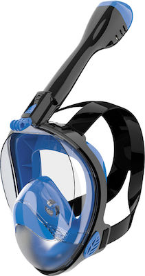 XDive Silicone Full Face Diving Mask Crystal L/XL Μαύρο/Μπλε
