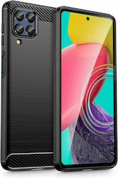 Tech-Protect Carbon Silicone Back Cover Durable Black (Galaxy M53 5G)