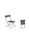 Outdoor-Stuhl Metallisch Zinnia Silber 41x51x88εκ.