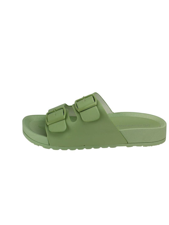 Flip Flops with Green Straps