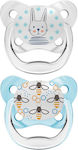 Dr. Brown's Orthodontische Schnuller Silikon PreVent Schmetterling White mit Etui für 0-6 Monate 2Stück