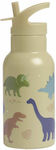 A Little Lovely Company Kids Stainless Steel Thermos Water Bottle Dinosaurs Multicolour 350ml