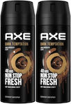Axe Dark Temptation Non Stop Fresh Αποσμητικό 48h σε Spray 2x150ml