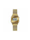 Skmei Digital Watch Chronograph with Gold Metal Bracelet