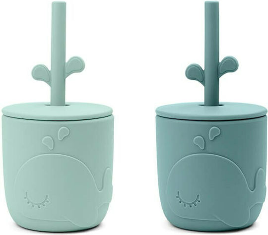 Done by Deer Baby Cups made of Silicone Blue 2pcs 120ml