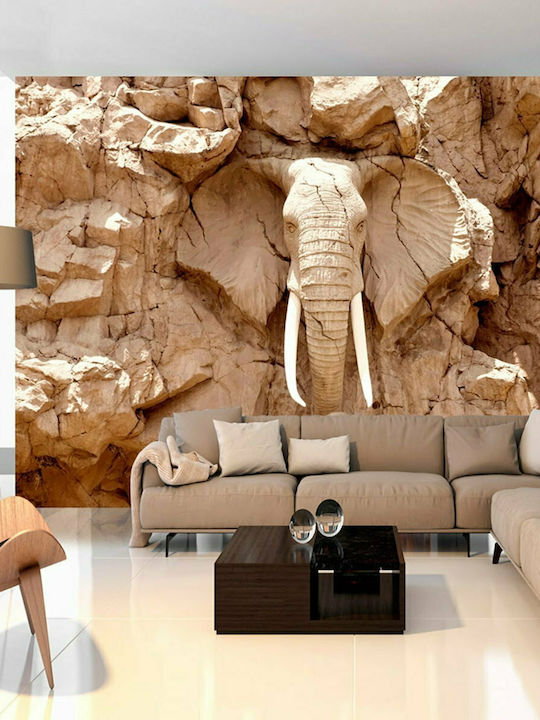 Fototapet de Perete 250x175cm Stone Elephant (South Africa) Tesatura Bej