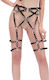Naughty Toys Halsband Fetischistische Taillen- und Beinbänder Schwarz