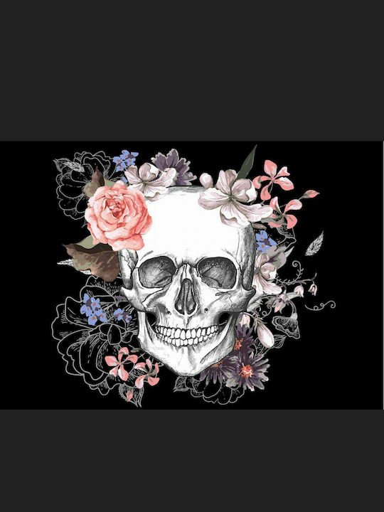 Fototapet de Perete 400x280cm Skull and Flowers Tesatura