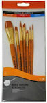 Daler Rowney Gold Taklon Short Handled Paint Brush Set 7pcs