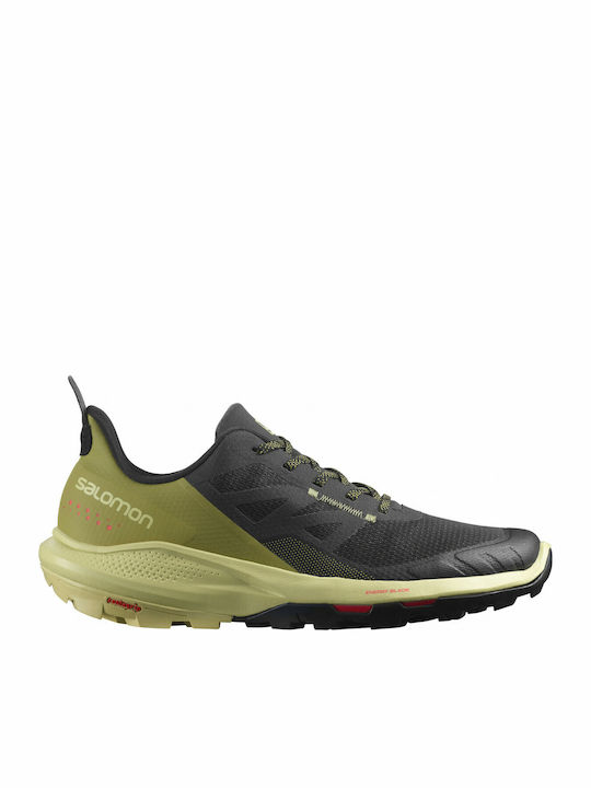 Salomon Outpulse Ανδρικά Ορειβατικά Παπούτσια Black / Leek Green / Poppy Red