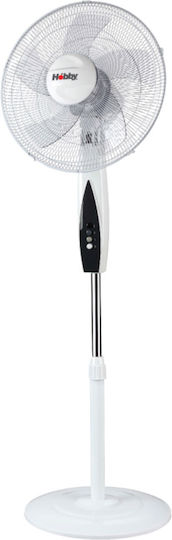 Hobby HSF-80587 Стоящ Вентилатор 60W Диаметър На Вентилатора 45см Бял