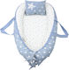 abo Baby Nestkissen Blau 70x41cm