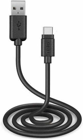 SBS USB Typ-C Kabel USB 2.0 männlich - USB-A Schwarz 3m TECABLETC3MTK