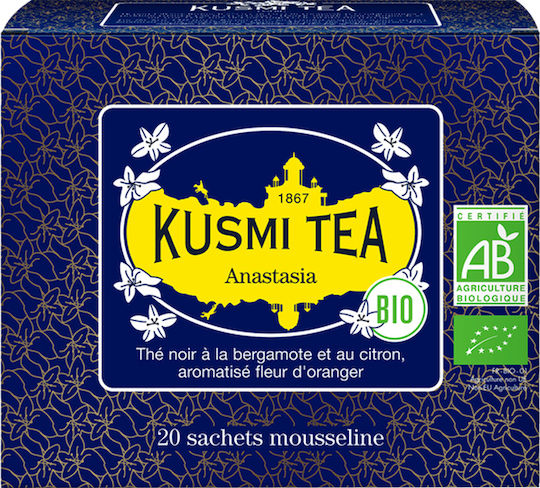 Kusmi Tea Μαύρο Τσάι Βιολογικό Προϊόν Anastasia 20 Φακελάκια 44gr