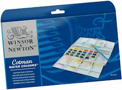 Winsor & Newton Cotman Set of Watercolours Multicolored with Brush 24pcs