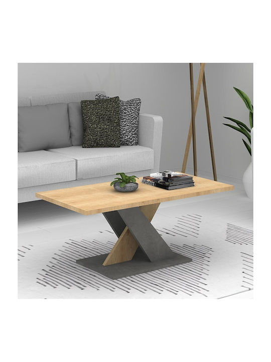 Rectangular Coffee Table Marcello Charcoal / Sonoma L110xW55xH48cm