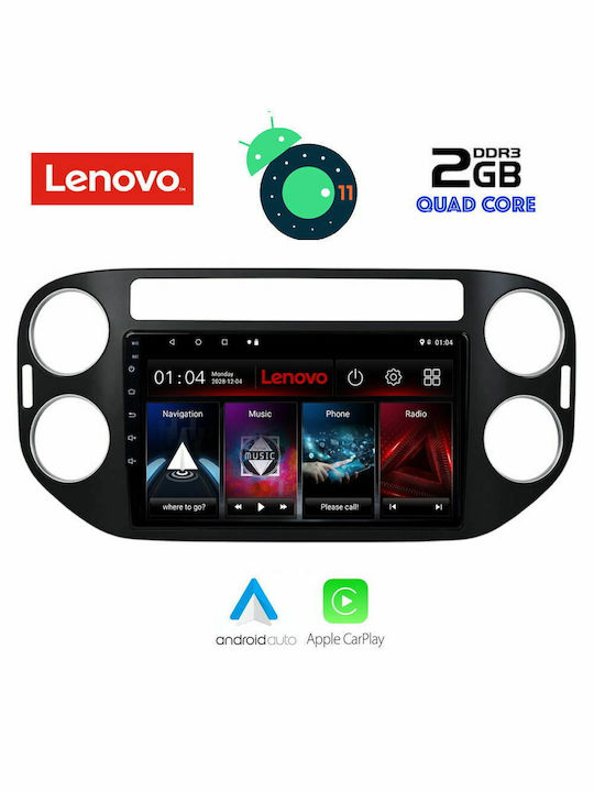 Lenovo Car-Audiosystem für Volkswagen Tiguan Audi A7 2010-2016 mit Klima (Bluetooth/USB/AUX/WiFi/GPS/Apple-Carplay) mit Touchscreen 9"