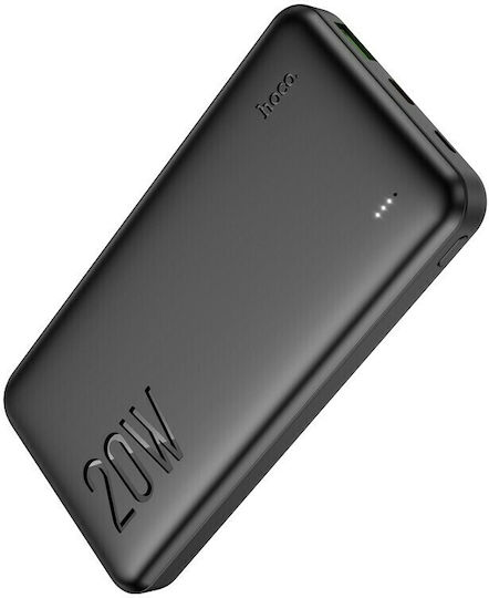 Hoco J87 Tacker Power Bank 10000mAh 20W с USB-A порт и USB-C порт Power Delivery / Бързо зареждане 3.0 Черен