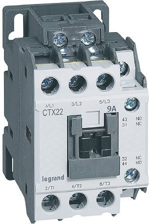 Legrand Ctx3 Ρελέ Ράγας Ισχύος 9A Τριπολικό με Τάση 24V