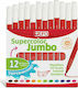 +Efo Supercolor Jumbo Μαρκαδόροι Ζωγραφικής Χονδροί Σετ 12 χρώματα