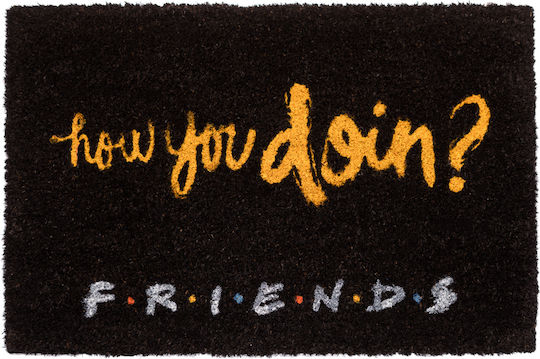 Grupo Erik Πατάκι Εισόδου από Κοκοφοίνικα Friends How You Doin Μαύρο 40x60εκ. FGE0016 Μαύρα Grupo Erik Πατάκι Εισόδου από Κοκοφοίνικα Friends How You Doin Μαύρο 40x60εκ. FGE0016 Μαύρα