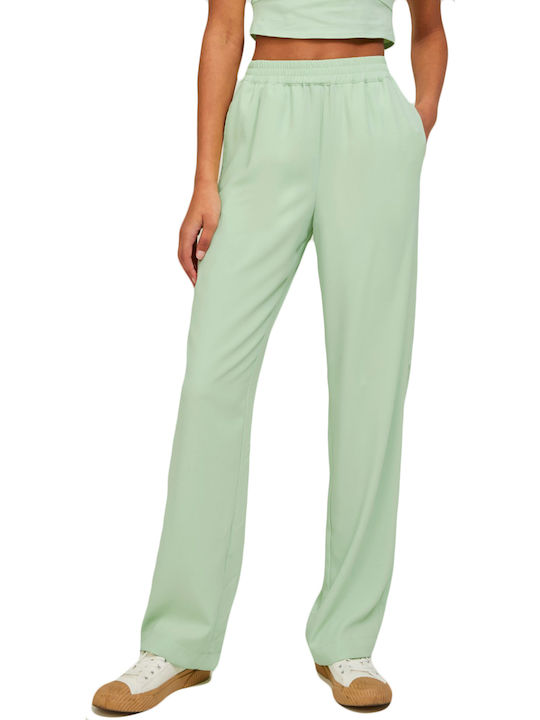 Jack & Jones Women's Fabric Trousers with Elast...