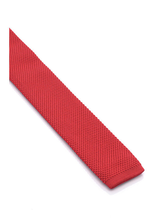 LikeMe Herren Krawatte Gestrickt Monochrom in Rot Farbe