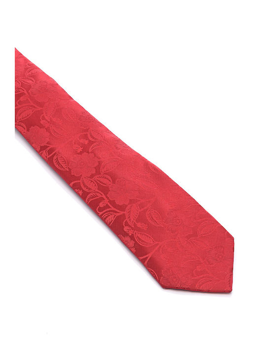 Men's Tie Synthetic Printed In Red Colour