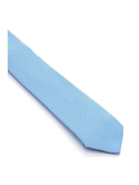 Synthetic Men's Tie Monochrome Light Blue